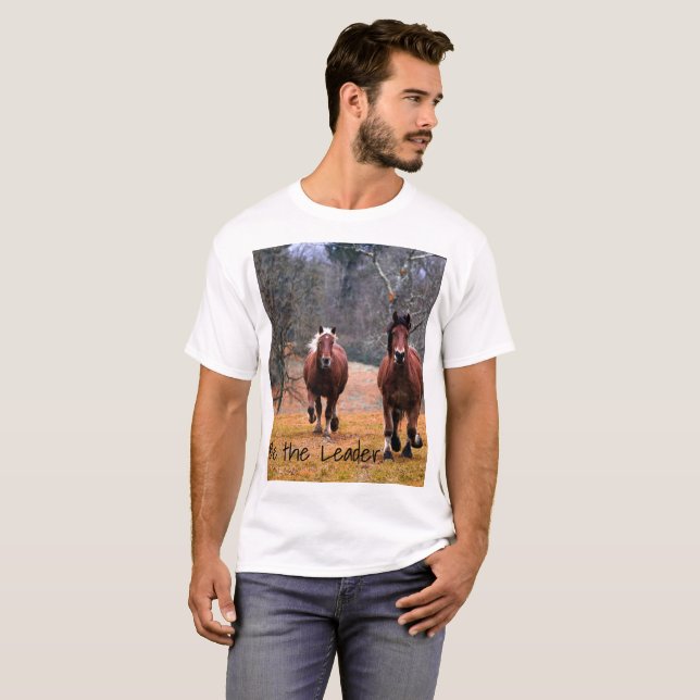 Camiseta Ser la Carreras de los caballos líderes (Anverso completo)