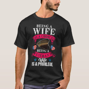 Camiseta Ser la esposa de un veterano es un privilegio Día 