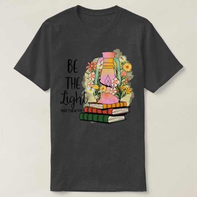 Camiseta ser la luz mate 514 versos bibliales (Diseño del anverso)