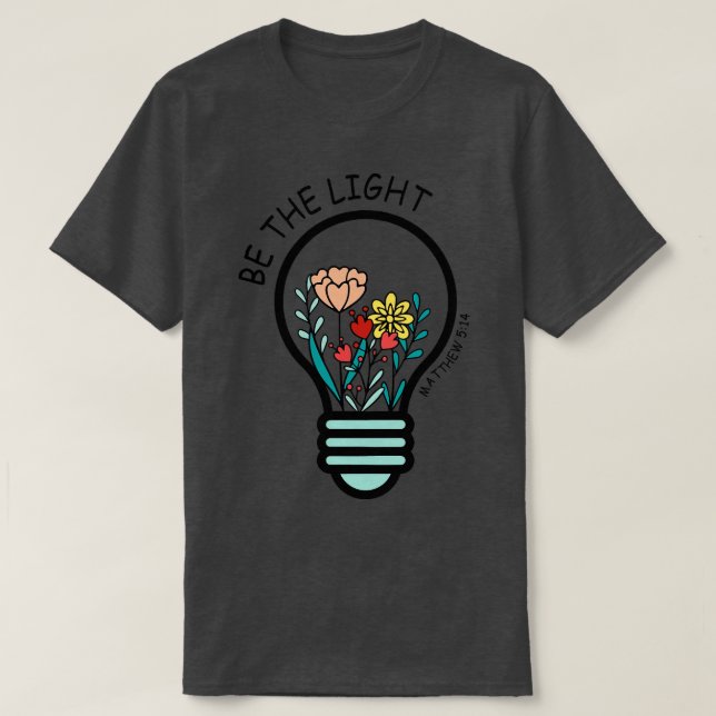 Camiseta ser la luz matthew 514 salud mental (Diseño del anverso)