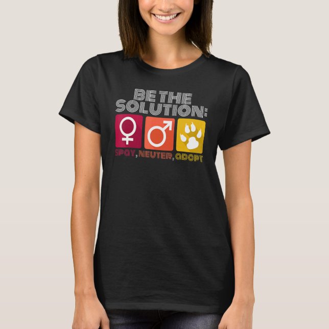 Camiseta Ser La Solución Neutra Adoptar Animal 2 (Anverso)