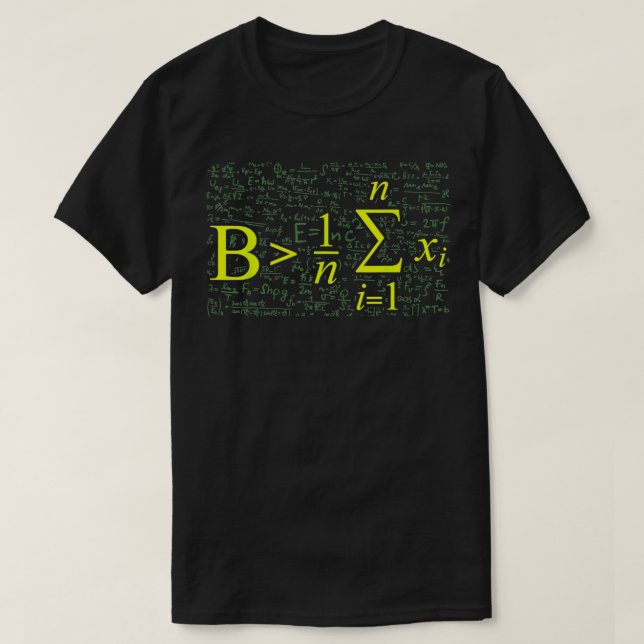 Camiseta Ser Mayor Que El Regalo De Matemáticas Promedio De (Diseño del anverso)