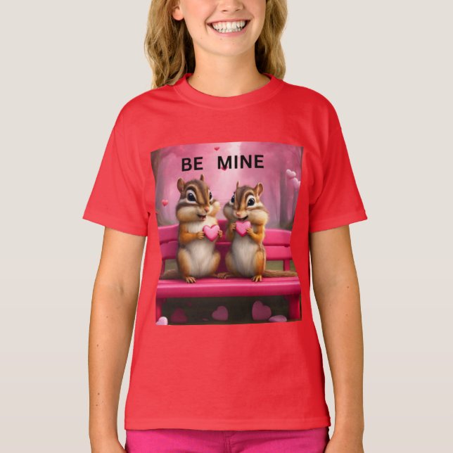 Camiseta ser mis chipmunks y corazones caramelos (Anverso)