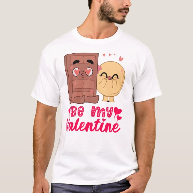 Camiseta Ser mis parejas de crepes de San Valentín (Anverso)