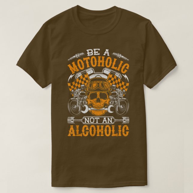 Camiseta Ser Motoholic No Un Motor Alcohólico, Gracioso De  (Diseño del anverso)