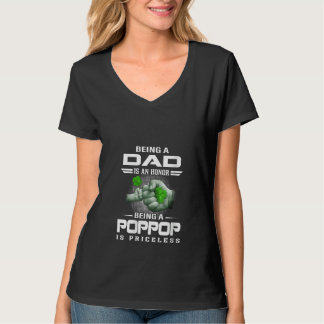 Camiseta Ser Mujer Trébol Ser Padre Es Un Honor Ser Un Abue