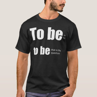 Camiseta Ser o no ser cita de chico hipster familia