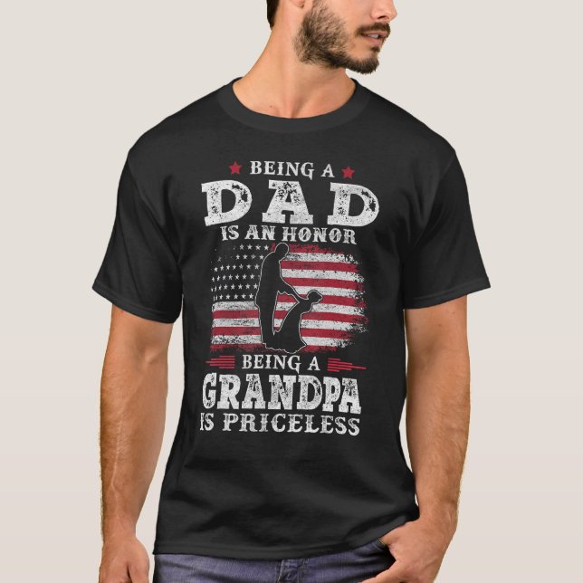 Camiseta Ser padre es un honor ser abuelo es un precio (Anverso)