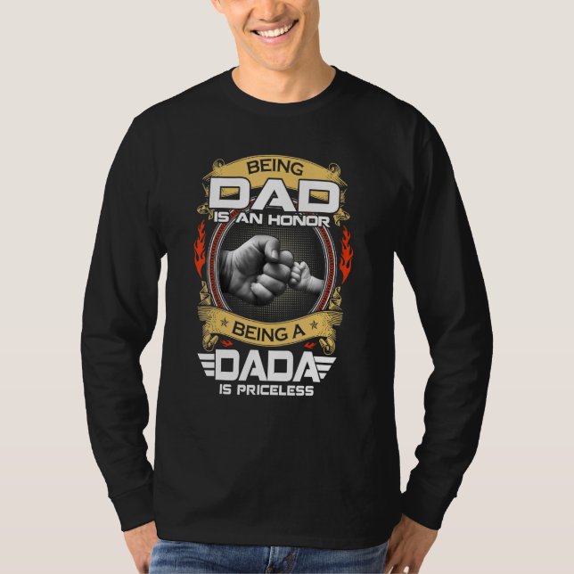 Camiseta Ser Papá Es Un Honor Ser Dadá No Tiene Precio (Anverso)