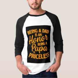 Camiseta Ser Papa no tiene precio Negro Día del Padre Amari