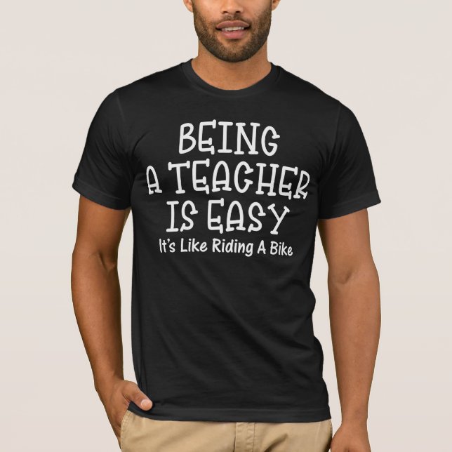 Camiseta Ser profesor es fácil como andar en bicicleta (Anverso)