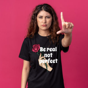 Camiseta Ser real, no es una cita inspiradora Vintage Flora