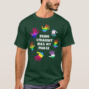 Camiseta Ser recto fue mi fase LGBT Orgullo Gay Tee LG