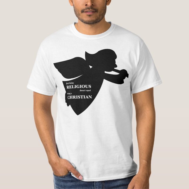 Camiseta Ser religioso no significa ser cristiano (Anverso)