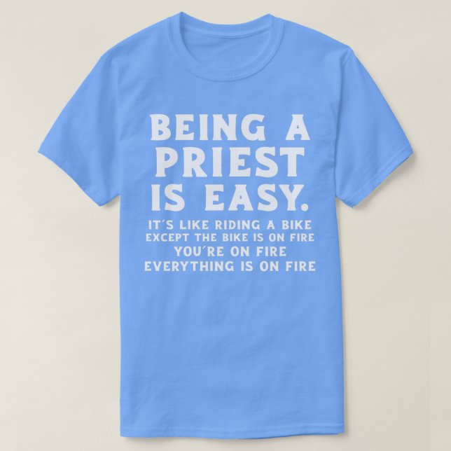 Camiseta Ser sacerdote es fácil (Diseño del anverso)