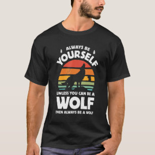 Camiseta Ser Siempre Retro Vintage Wolf Love Animals