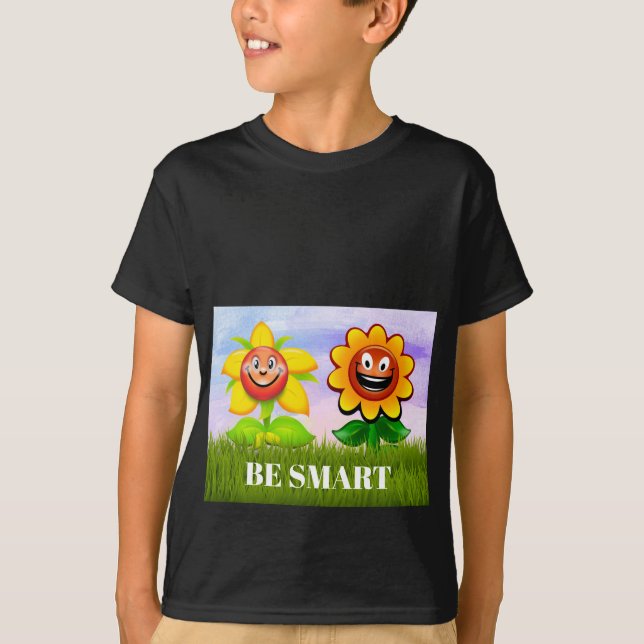 CAMISETA SER SMART BOY GARDEN FLOWER SMILE (Anverso)