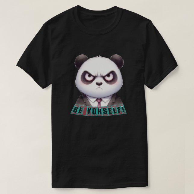 Camiseta ser tú mismo, loco panda (Diseño del anverso)