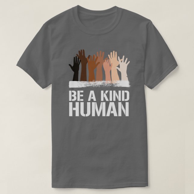 Camiseta Ser un buen pegatina cuadrado humano (Diseño del anverso)