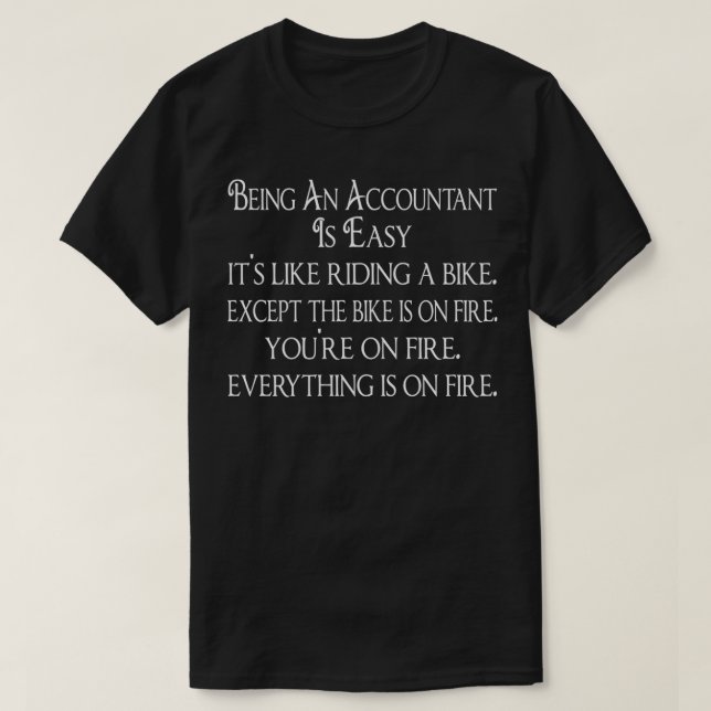 Camiseta Ser un contable es fácil los itx27 como andar en b (Diseño del anverso)