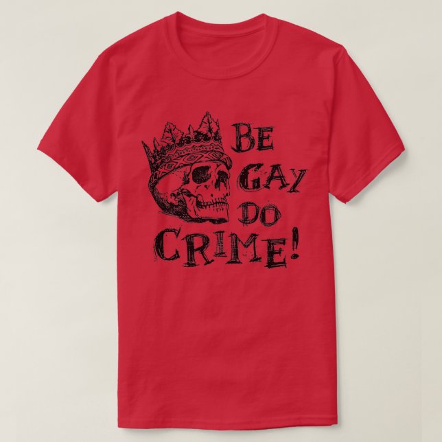 Camiseta Ser un crimen homosexual (Diseño del anverso)