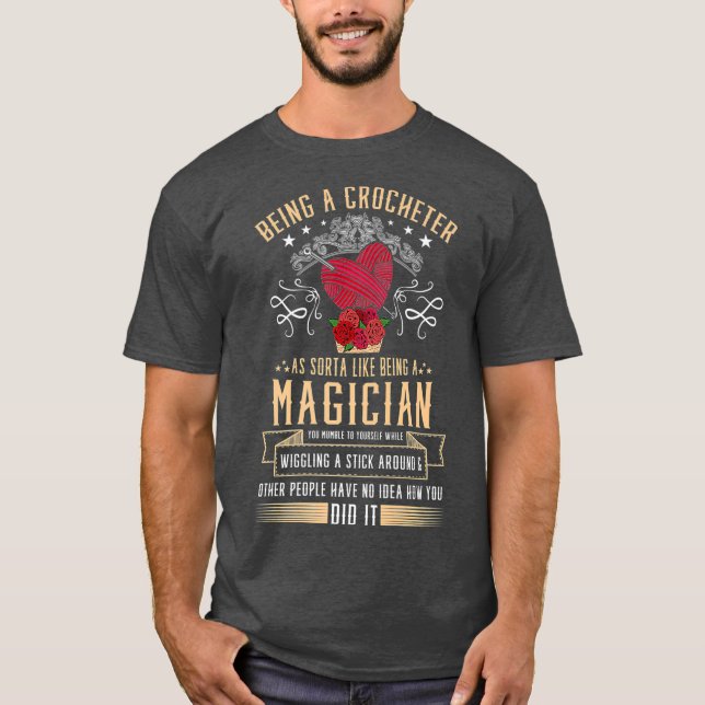 Camiseta Ser un croqueter como ser un mago para un (Anverso)