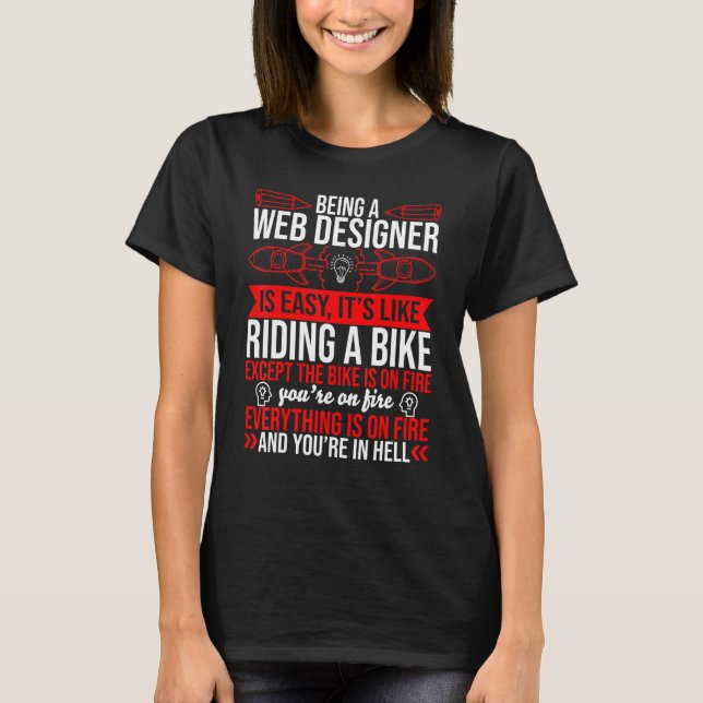 Camiseta Ser Un Diseñador Web Es Citas Fáciles (Anverso)