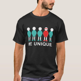 Camiseta Ser un diseño único motivacional basado en texto