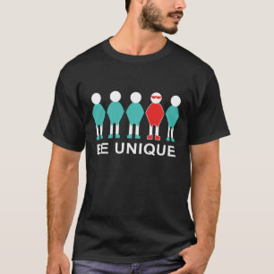 Camiseta Ser un diseño único motivacional basado en texto