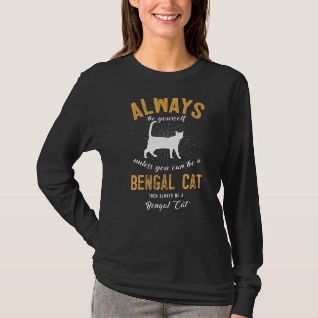 Camiseta Ser un gato bengalí (Anverso)