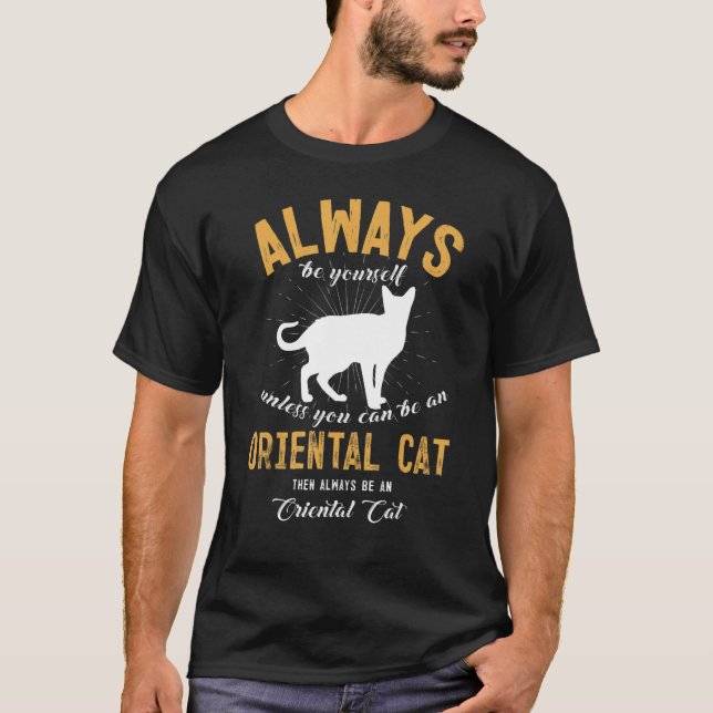 Camiseta Ser un gato oriental   (Anverso)
