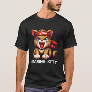 Camiseta Ser un Gato Rugiente La Parar Pañuelo Naranja Meme