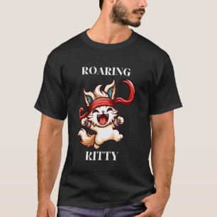 Camiseta Ser un Gato Rugiente La Parar Pañuelo Naranja Meme