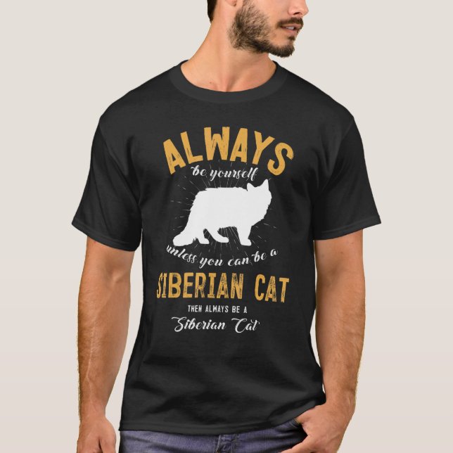 Camiseta Ser un gato siberiano (Anverso)