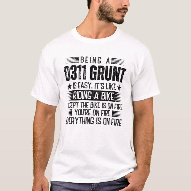 Camiseta Ser Un Grunt 0311 Es Fácil (Anverso)