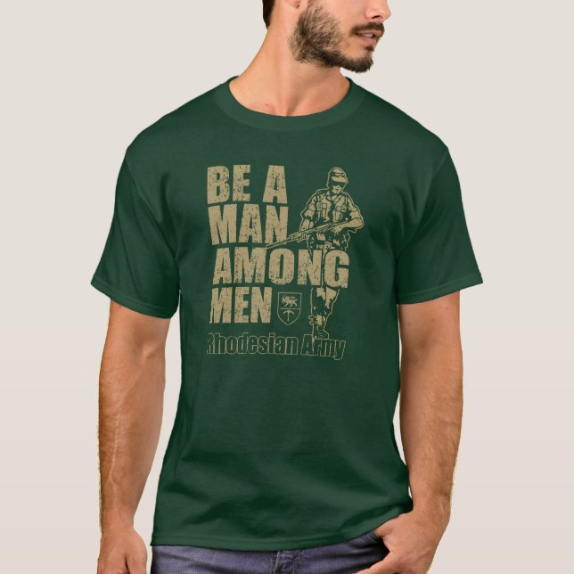 Camiseta Ser un hombre entre los hombres en el ejército rod (Anverso)
