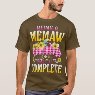 Camiseta Ser Un Memaw Hace Mi Vida Completa Girasol
