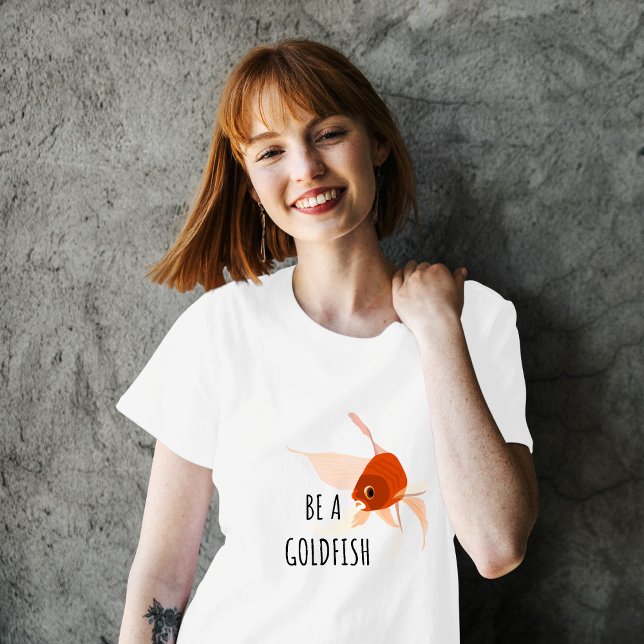 Camiseta ser un naranja de pez dorado ilustracion moderno n (Subido por el creador)
