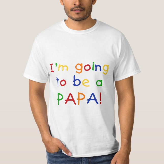 Camiseta Ser un papá - Colores primarios (Anverso)