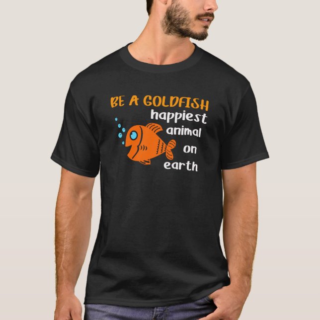 Camiseta Ser un pez dorado gracioso cita de motivación de f (Anverso)
