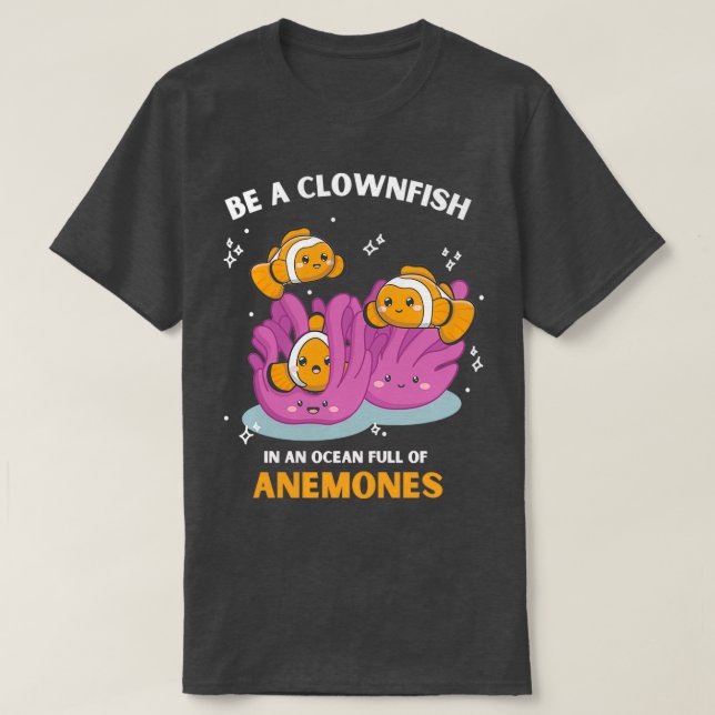 Camiseta Ser un pez globo de langosta de anémonas de carne  (Diseño del anverso)