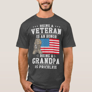 Camiseta Ser un veterano es un honor ser un abuelo