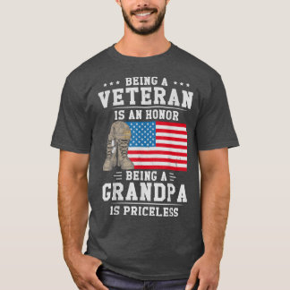 Camiseta Ser un veterano es un honor ser un abuelo