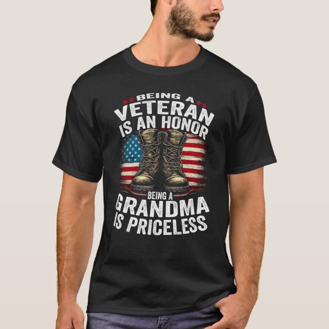 Camiseta Ser un veterano es una bandera de honor - estadoun (Anverso)