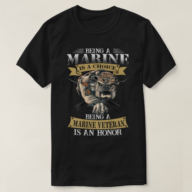 Camiseta Ser un veterano marino es un honor (Diseño del anverso)