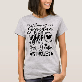 Camiseta Ser Una Abuela Es Un Honor Ser Una Gran Abuela