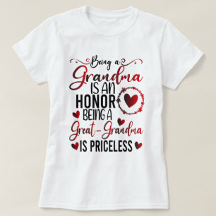 Camiseta Ser Una Abuela Es Un Honor Ser Una Gran Abuela