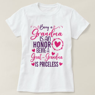 Camiseta Ser Una Abuela Es Un Honor Ser Una Gran Abuela