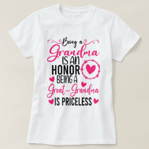 Camiseta Ser Una Abuela Es Un Honor Ser Una Gran Abuela