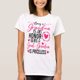 Camiseta Ser Una Abuela Es Un Honor Ser Una Gran Abuela